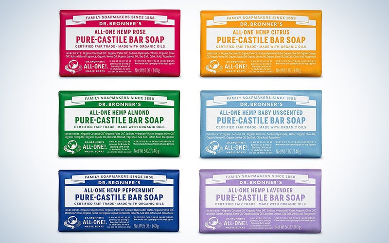 Muestra del jabón del Dr. Bronner