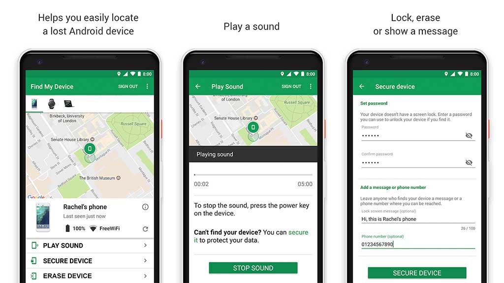 Find My Device es una de las mejores aplicaciones para encontrar mi teléfono para Android