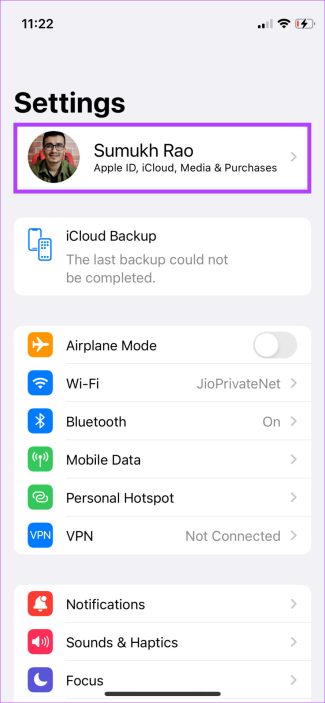Configuración de iCloud