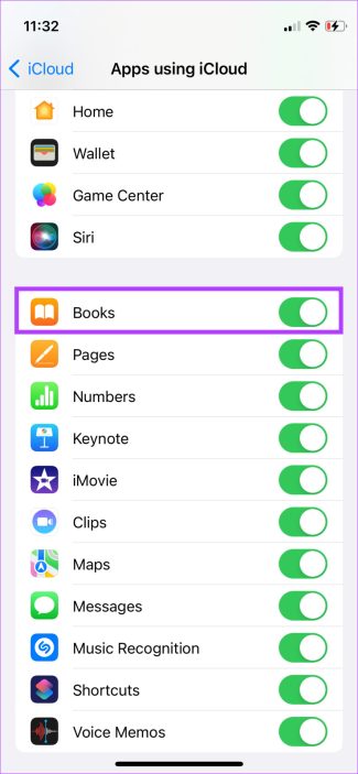Conmutador de libros de Apple