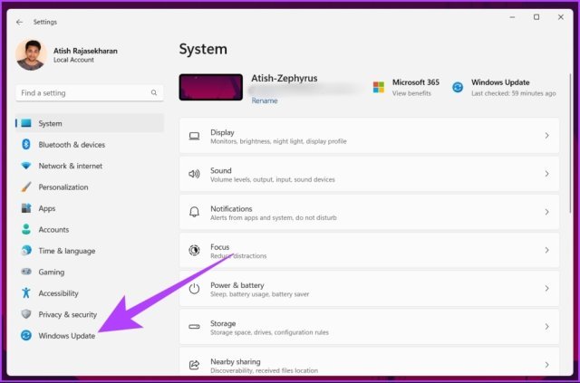 Ir a Actualización de Windows