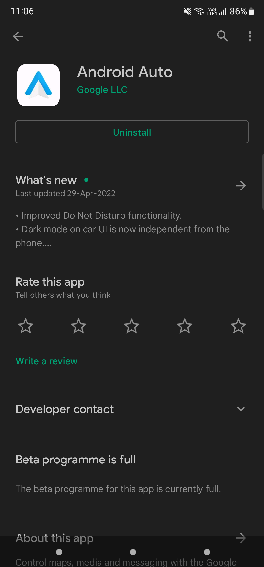 Android Auto en Play Store