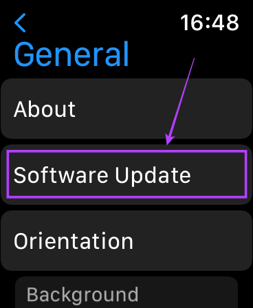 Opción de actualización de software