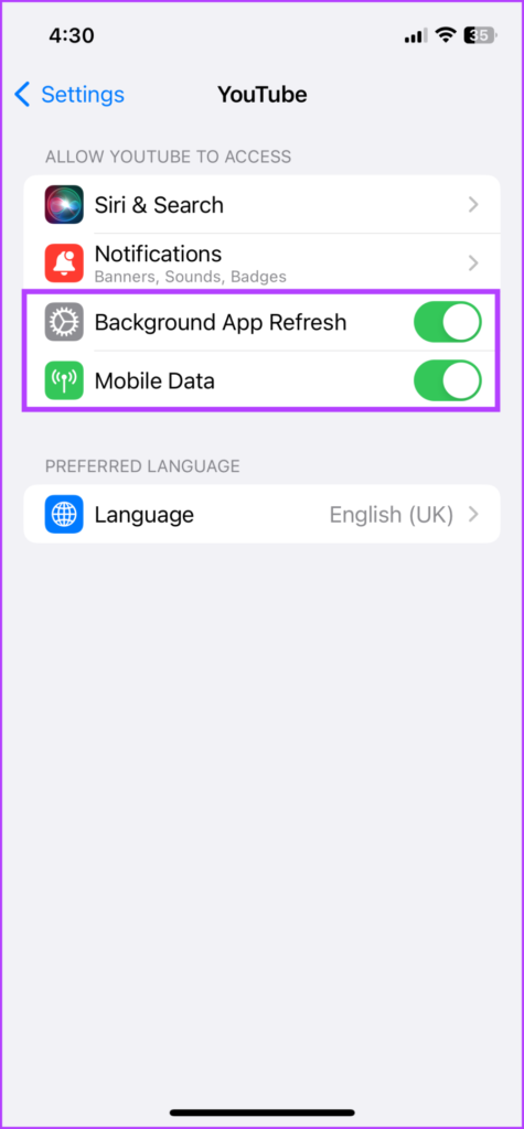 Comprobar los permisos de la aplicación en el iPhone