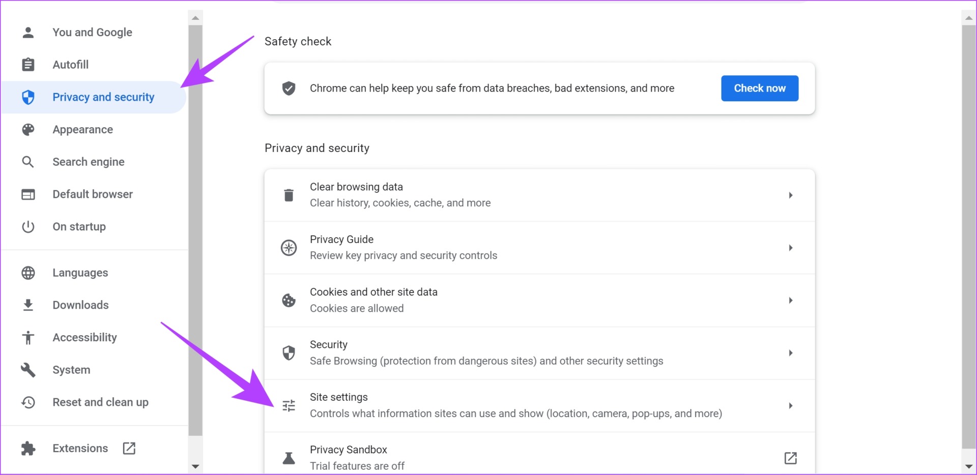 Privacidad y seguridad de Chrome