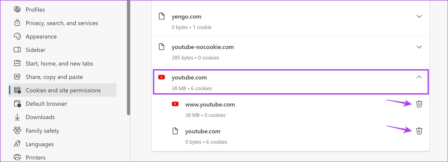 Clear Cache on Edge