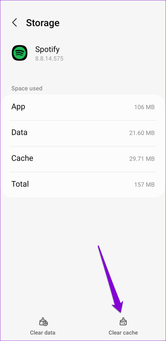 Borrar caché de la aplicación Spotify en Android