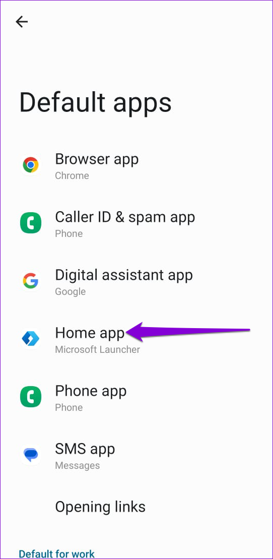 Aplicación de inicio predeterminada en Android