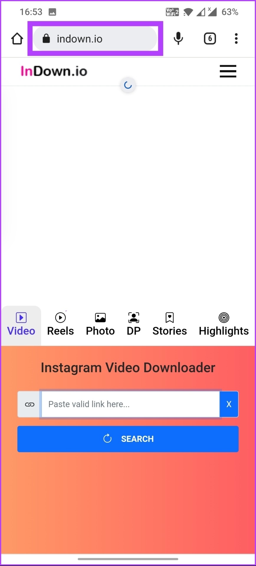 Visite InDown usando su navegador preferido