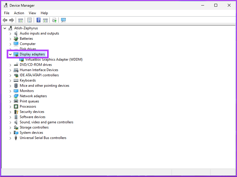double-click on it to expand the section