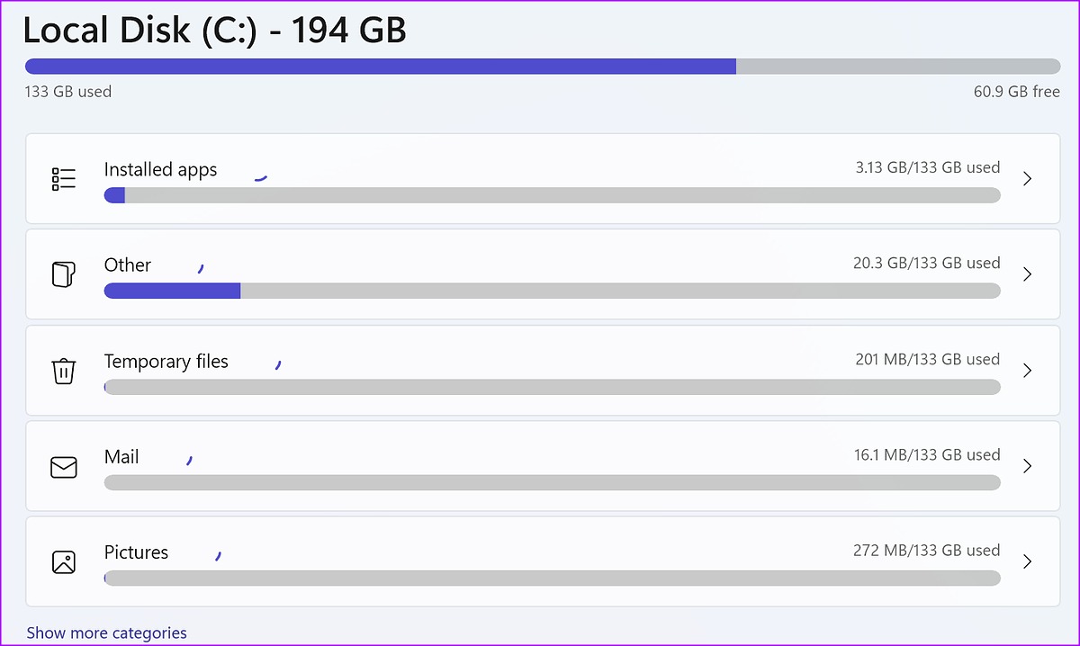 Comprobar almacenamiento en Windows
