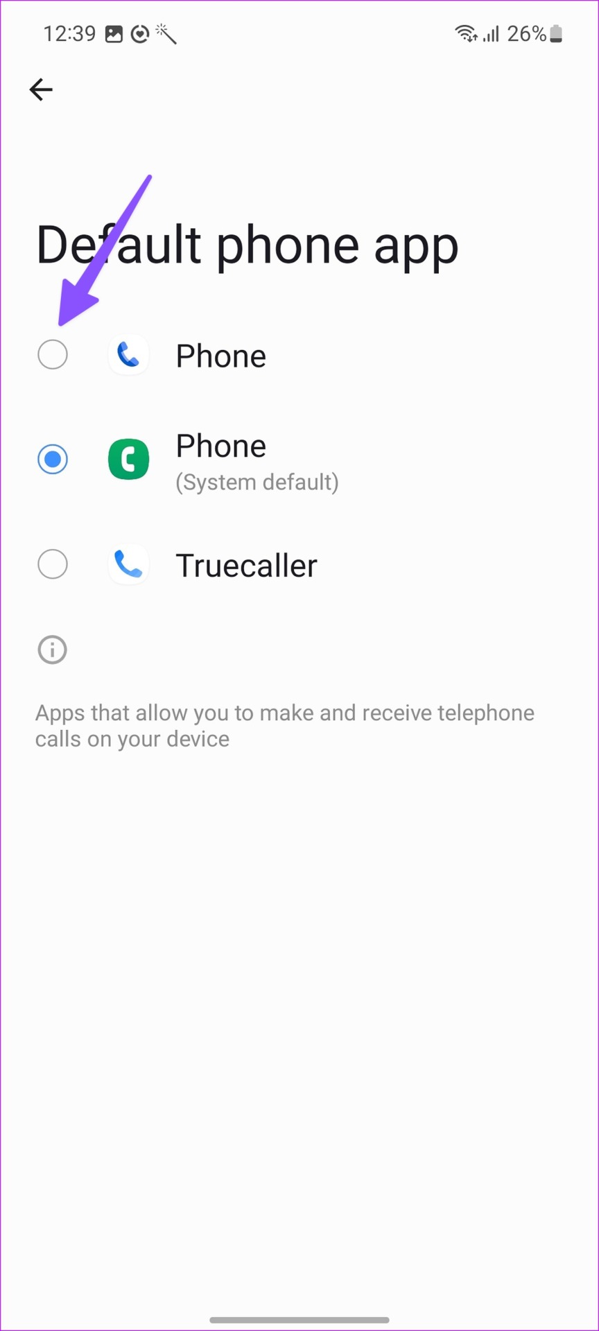 Google Phone por defecto en Samsung