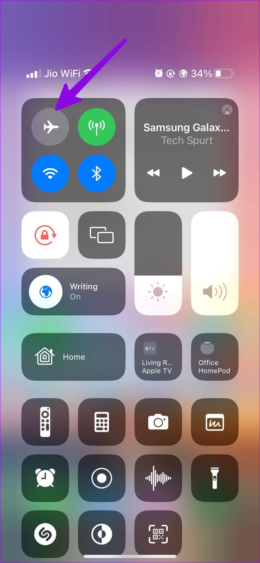 Habilitar el modo avión en iPhone