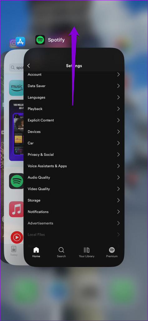 Desactivar Spotify en iPhone
