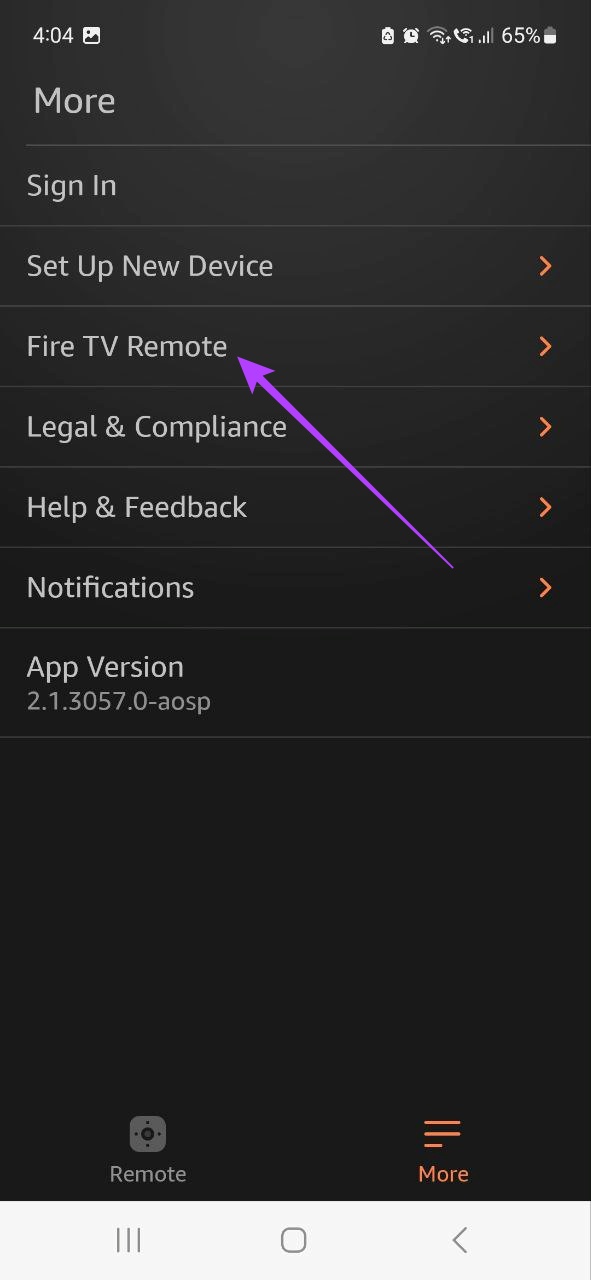 Toca el control remoto de Fire TV