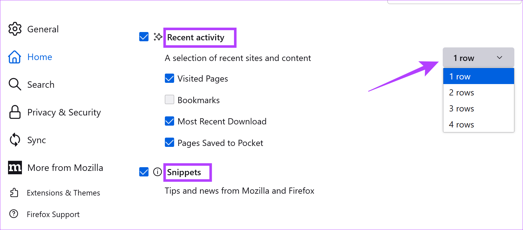 Pestaña de contenido de inicio de Firefox Pt 2