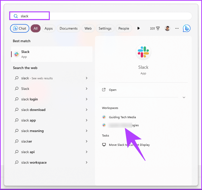 Launch the Slack app