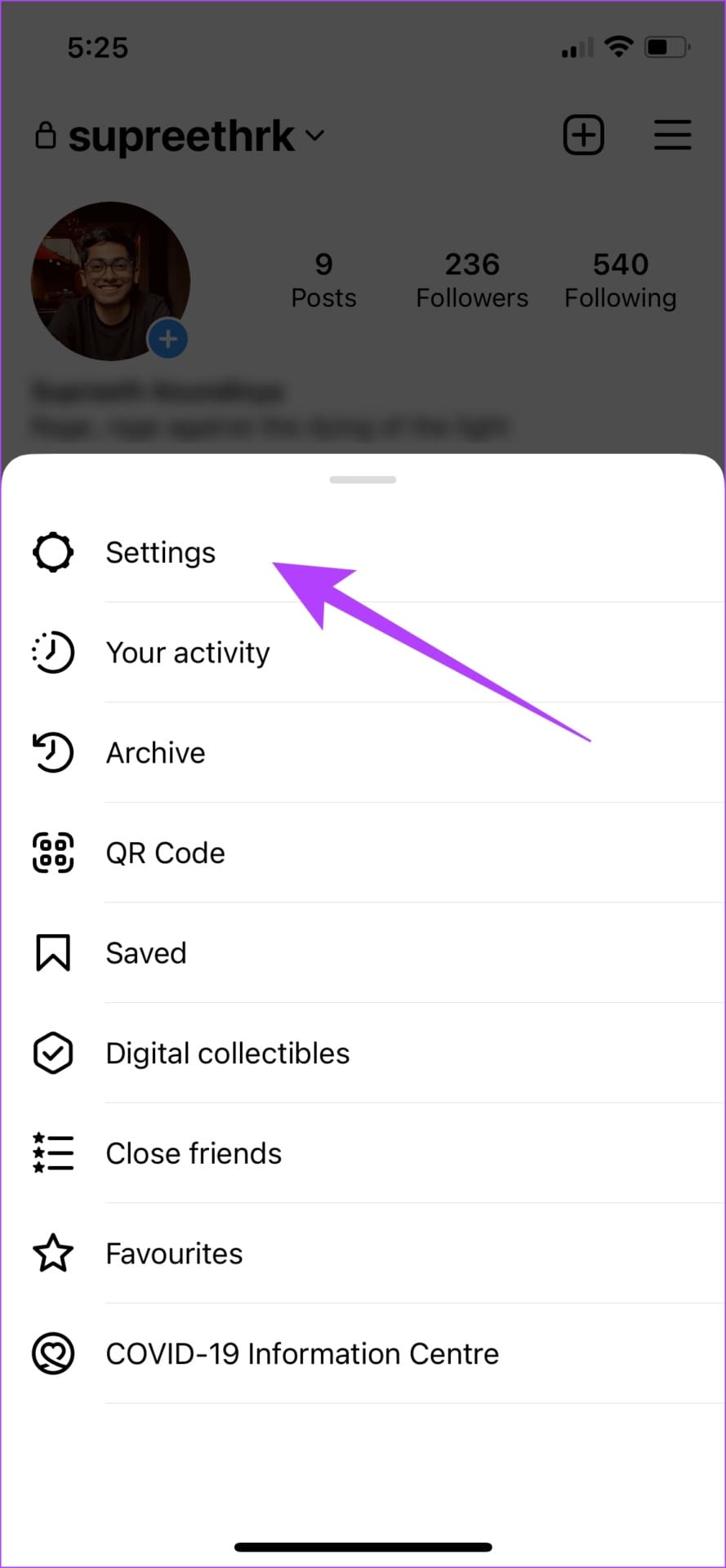 Configuración de Instagram