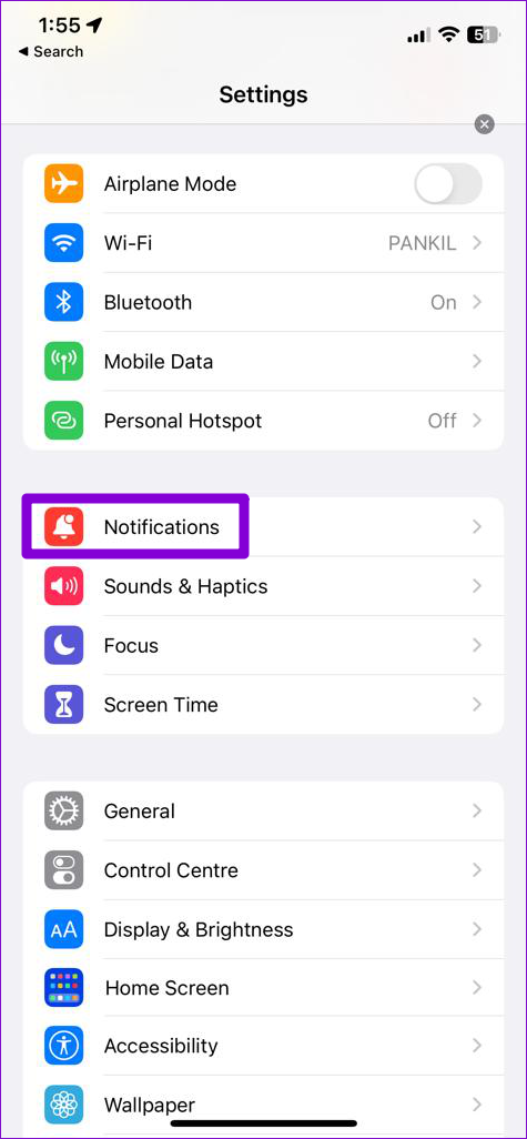 Notificaciones en iPhone