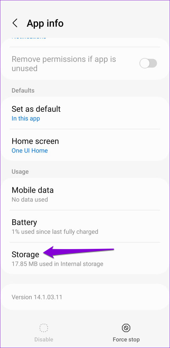 Información de la aplicación One UI Home