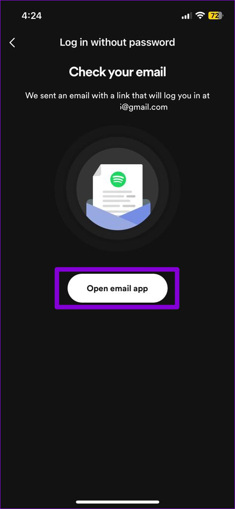 Abra la aplicación de correo electrónico en el iPhone