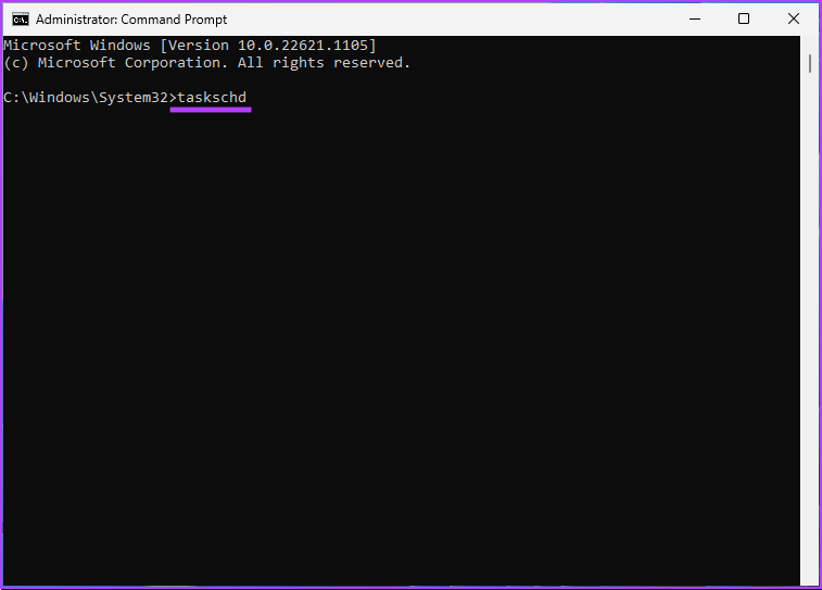 Type the below command and hit Enter