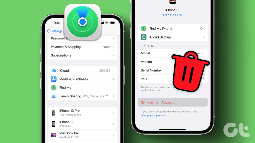 Cómo eliminar dispositivos de Find My 