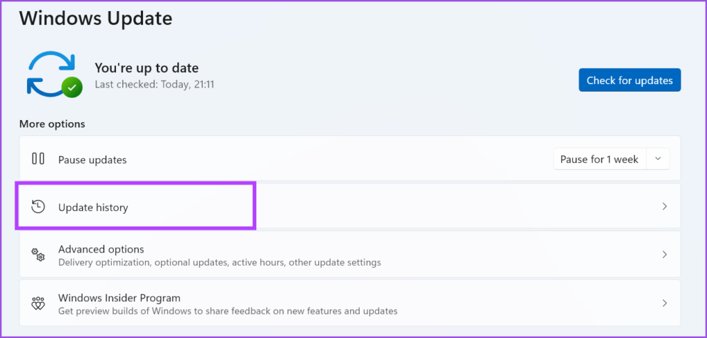 Actualización revertida