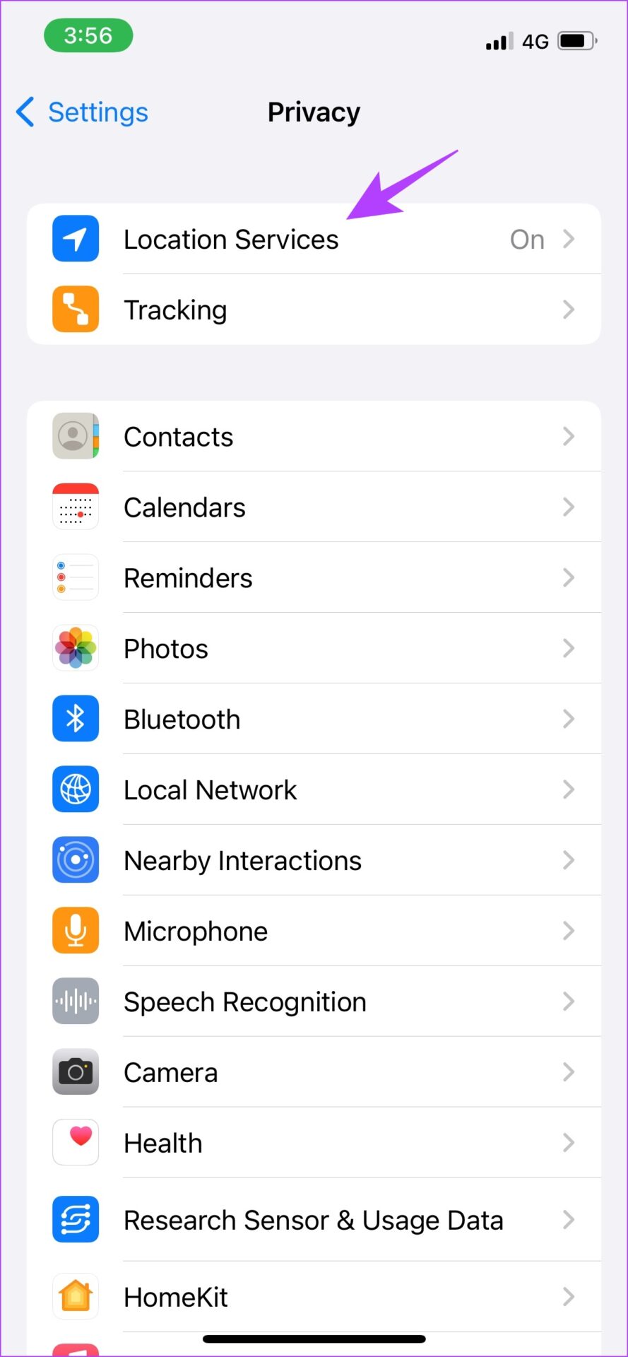 Select Location Services