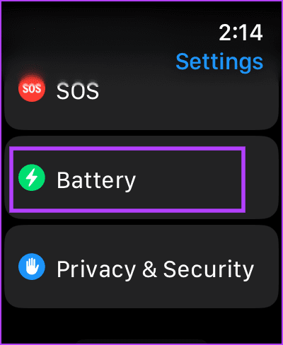 Tap on Battery 1