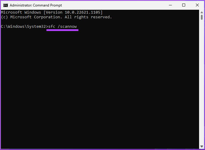 Type the below command and hit Enter