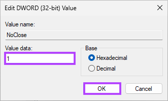 Enter Value 1
