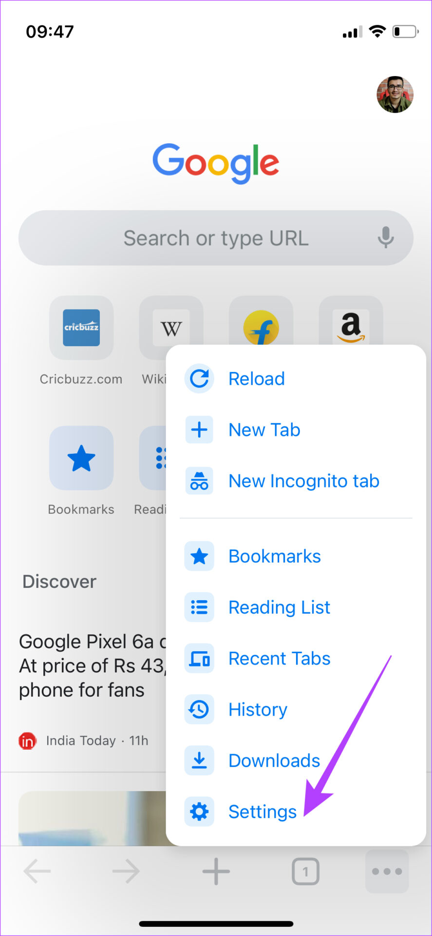 Configuración de Chrome en Android