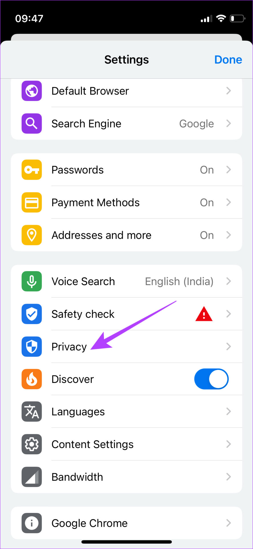 Especificaciones de seguridad