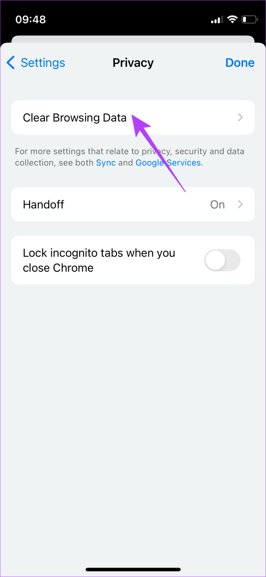 Eliminar datos de navegación