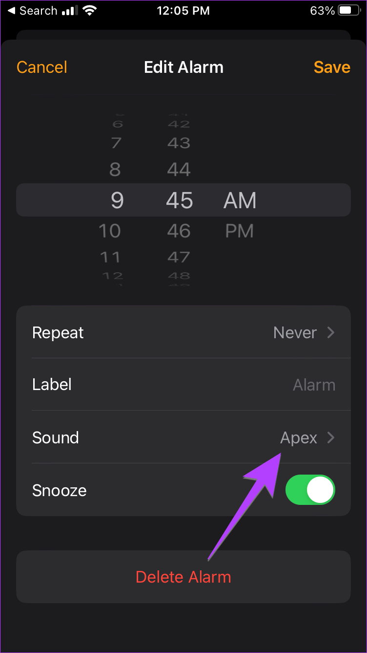 Cambiar el sonido de la alarma del iPhone