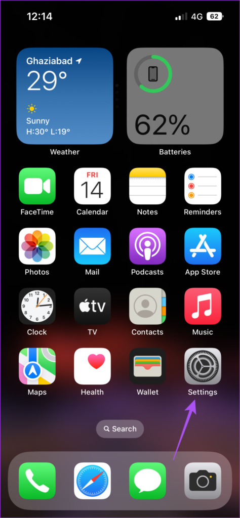 open settings iphone