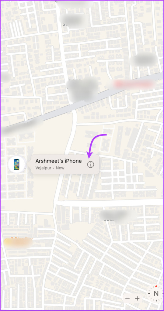 Toque i para abrir el menú contextual