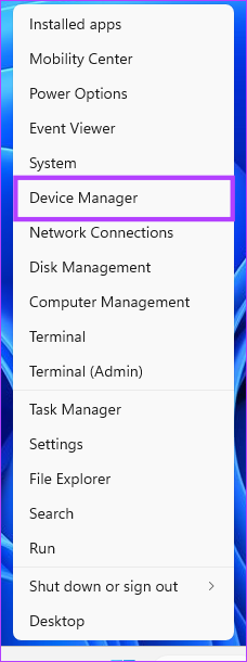 select Device Manager